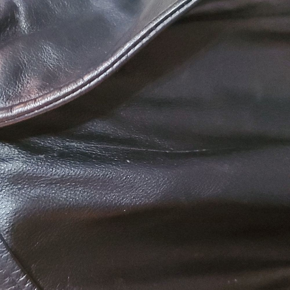 Black leather coat - Men's - Picture 6 of 7